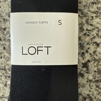 Ann Taylor LOFT Opaque Tights Size Small Black Color NWT New Work Dress Career