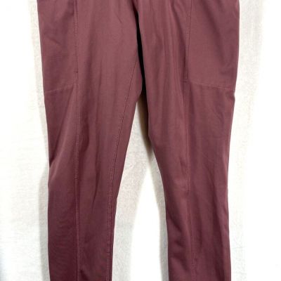 Apana Light Burgundy Women's XS Ankle Yoga Leggings Workout Pants Pockets New