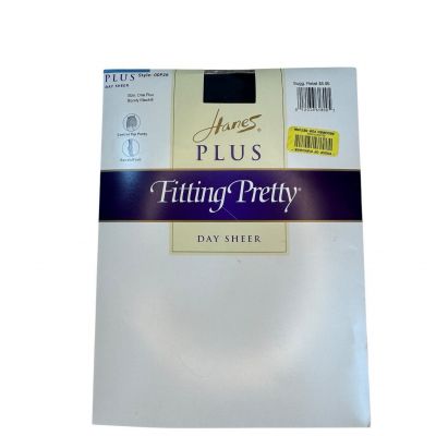 Hanes Plus Fitting Pretty Day Sheer 00P26 Size One Plus Black Womens Pantyhose