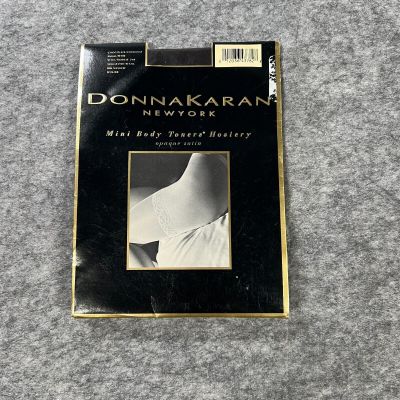 Donna Karan New York DKNY Opaque Satin Hosiery Pantyhose Small Chocolate