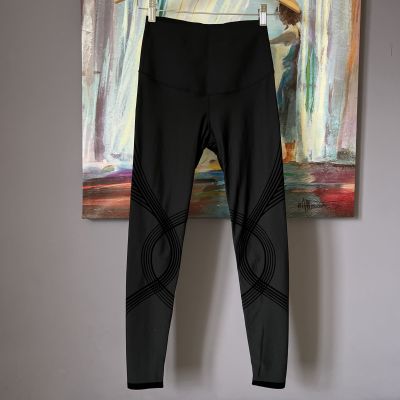 Fanka Sz XS Body Sculpt Leggings Black Full Length Reversible Wear NWOT????