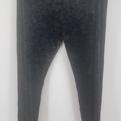 Womens Mossimo Black Velvet Style Leggings Size XXL