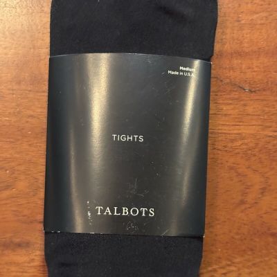 Talbots Women's Black Tights Size Medium NEW in Package Made in USA