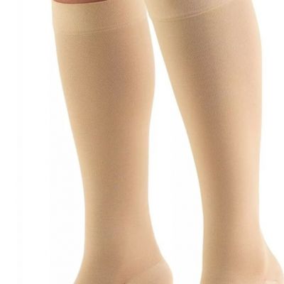 Truform Stockings Knee High Closed Toe: 30-40 mmHg L BEIGE (8845-L)..........110