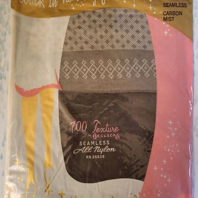 Vint Beausong Textured Stockings-Carbon Mist-10 1/2