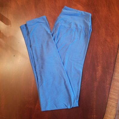 LuLaRoe Leggings OS, Solid Blue, NWT