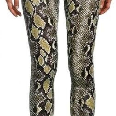 NEW Commando Faux Leather Animal Legging - Olive Snake - XS