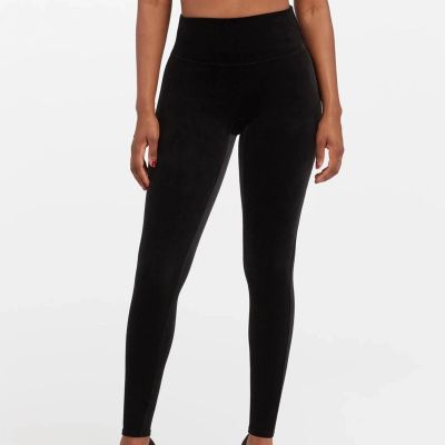 Spanx Size 1X Velvet High Rise Leggings in Black