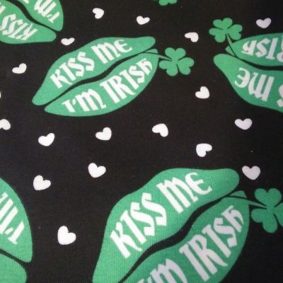 ST. PATRICK'S DAY WOMEN'S SIZE M 7/9 ANKLE STYLE LEGGINGS (KISS ME I'M IRISH)