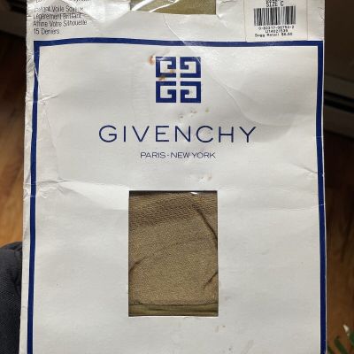 Givenchy Pantyhose 157 Body Gleamers Shimmer Control Top Sz C Dijon Yellow Green