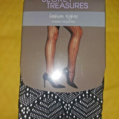 SECRET TREASURES 1 PAIR FASHION TIGHTS SIZE 2 BLACK ST12L