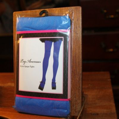 New Leg Avenue Nylon Opaque Tights One Size 90-160lbs Blue