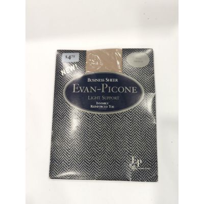 NOS Evan-Picone Business Sheer Light Control Top Pantyhose- Bone Medium