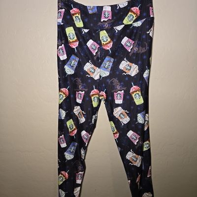 Amelia Rose Womens Leggings Size TC2 (24-30) Starbucks Halloween Spooky RARE