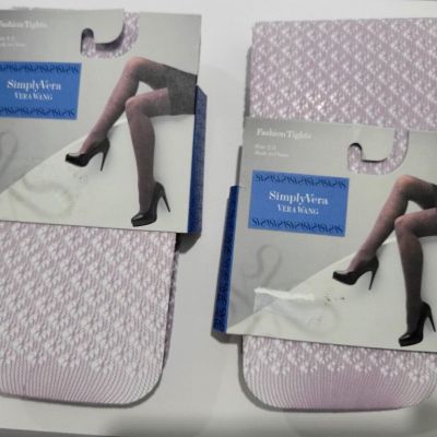 Womens Vera Wang Brand Lavender Fog Nylon Blend Fashion Tights Size 1/2 2/3