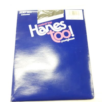 Control Top Hanes Too Pantyhose Vintage Sandal Foot Charcoal Size E-F