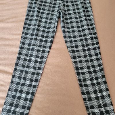 Zara Inspired Express Fall Black & White Plaid Work Pant Checkered Legging - LRG