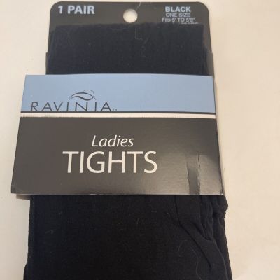 New RAVINIA Ladies Tights Black One Size ?? Fits 5’to 5’8” 100 To 160 Lbs