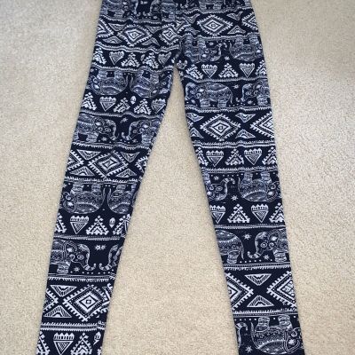 Ladies Unbranded elephant navy blue Leggings One Size OS