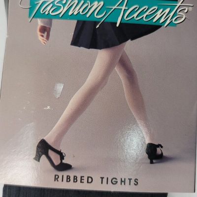 Fashion Accents No Nonsense Ribbed Tights Black K62 Size B