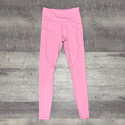 Zyia Light And Tight Pocket Legging Womens 4 Light Pink High Rise Active Pant