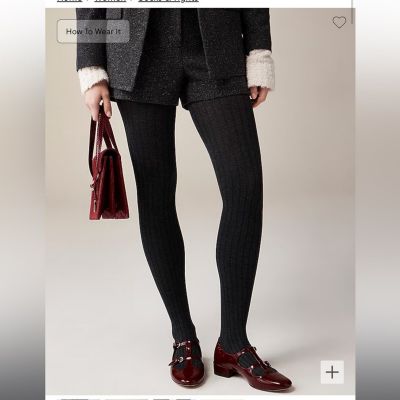 J.Crew Ribbed tights XS