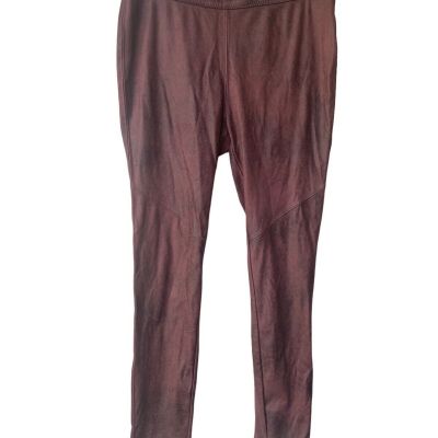 Free People Leather Faux Vegan Moto Style Pull On High Waisted Legging Pants 27