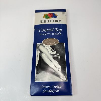 Fruit Of The Loom Pantyhose Nude Control Top 9017 Nylons Size C Vintage NOS