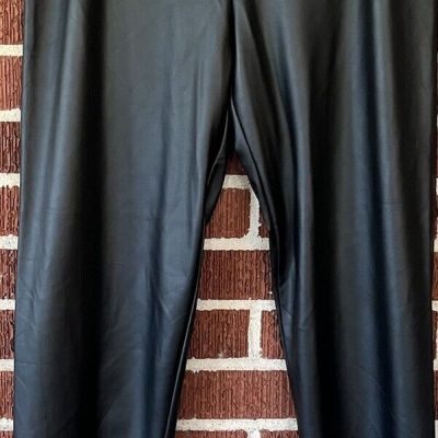 Image Nation Black Faux Leather Leggings NWT * See Measurements for Correct Size