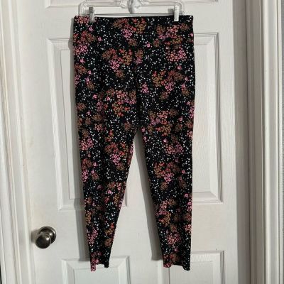 Victorias Secret Sport 7/8 Workout Leggings Flowers Stars Size Extra Large