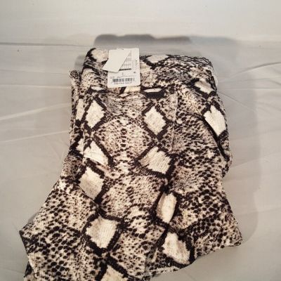 HUE Cozy Cord Python Jean Style Leggings, Gray, Sz L