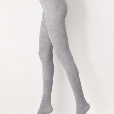 OROBLU OPAQUE LYOCELL COMFORT TOUCH TIGHTS GREY MELANGE SIZE S/M NWT