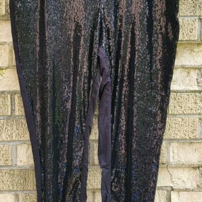 Torrid Black Platinum Leggings - Sequin Front / Smooth Back - Size 2 / 2X