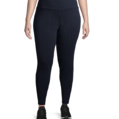 Terra & Sky Navy Rise Leggings Women Plus 1X NWT