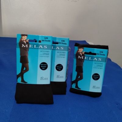 Melas microfiber Opaque  tights, 60 denier, color Dark Chocolate,size: S/M Lot 4