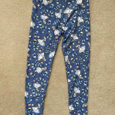 Lularoe Alice In Wonderland Leggings OS  Preowned Excellent In Pale Blue