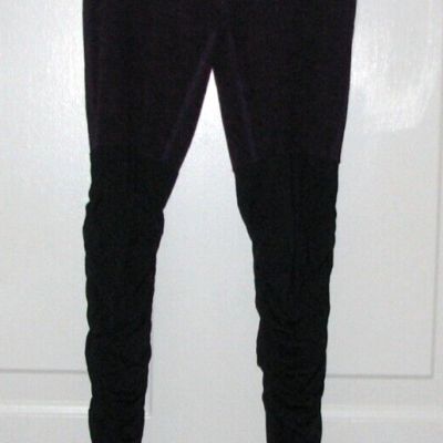 Beyond Yoga Purple & Black w/ Solid Black Ruched Leggings - XS / Extra Small