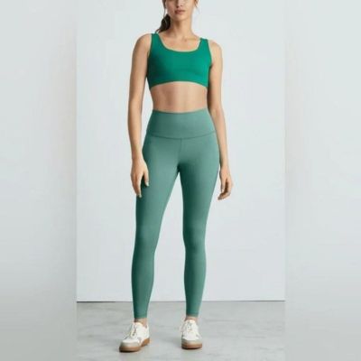 NWT Everlane Soft Perform Ankle Leggings Green Size XS Gym Workout