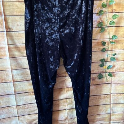 Torrid Velour Velvet Women Legging Size 4 Black Witchy Whimsigoth Dark Goth