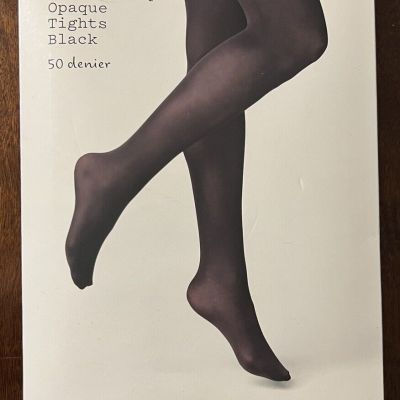 A New Day Womens 50D Opaque Control Top Tights - Black L/XL