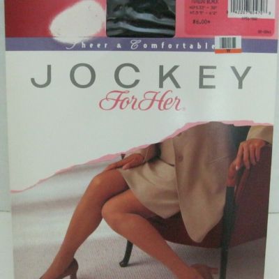 Vintage Pantyhose Jockey For Her Size Small Tall 1994 Tuxedo Black NIP