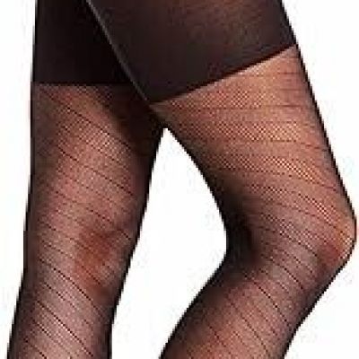 SPANX STAR POWER TWO WAY DIAGONAL SHAPING TIGHTS  Size C   BACKDROP BLACK