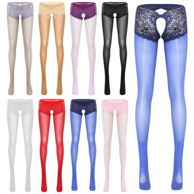 Womens Tights Lace Patchwork Bodystockings Soft Pantyhose Sheer Underwear Sexy