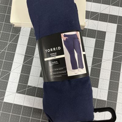 Torrid Signature Flare Premium Legging Flare Size 6 Navy Blue Full Length - New