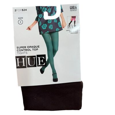 Hue Super Opaque Tights Smooth Control Top Size 2 5'5