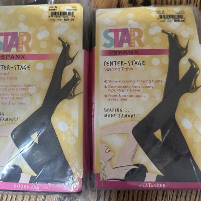 NEW 2 Pairs of Spanx Shaping Tights Size A MSRP $52 Patterned Rib Row & Heatherd