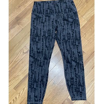 VARLEY Luna Leggings High Rise Black & Gray textured scaled workout Women's L