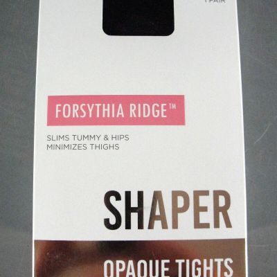 FORSYTHIA RIDGE WOMENS SHAPER OPAQUE TIGHTS SIZE S SMALL BLACK SLIMS TUMMY NEW