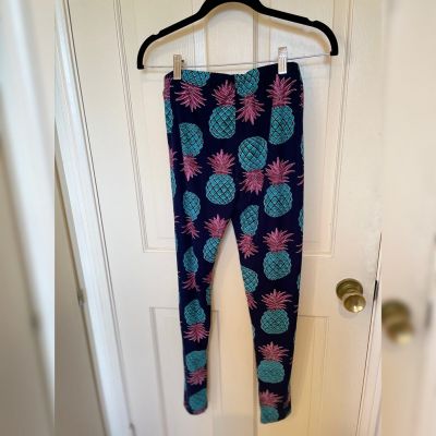 Buttersoft pineapple leggings plus size curvy