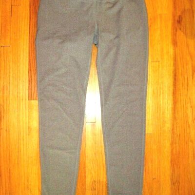 Central Park Thick Gray High Waist Fitness Leggings W/Pockets Size XL-Tall New